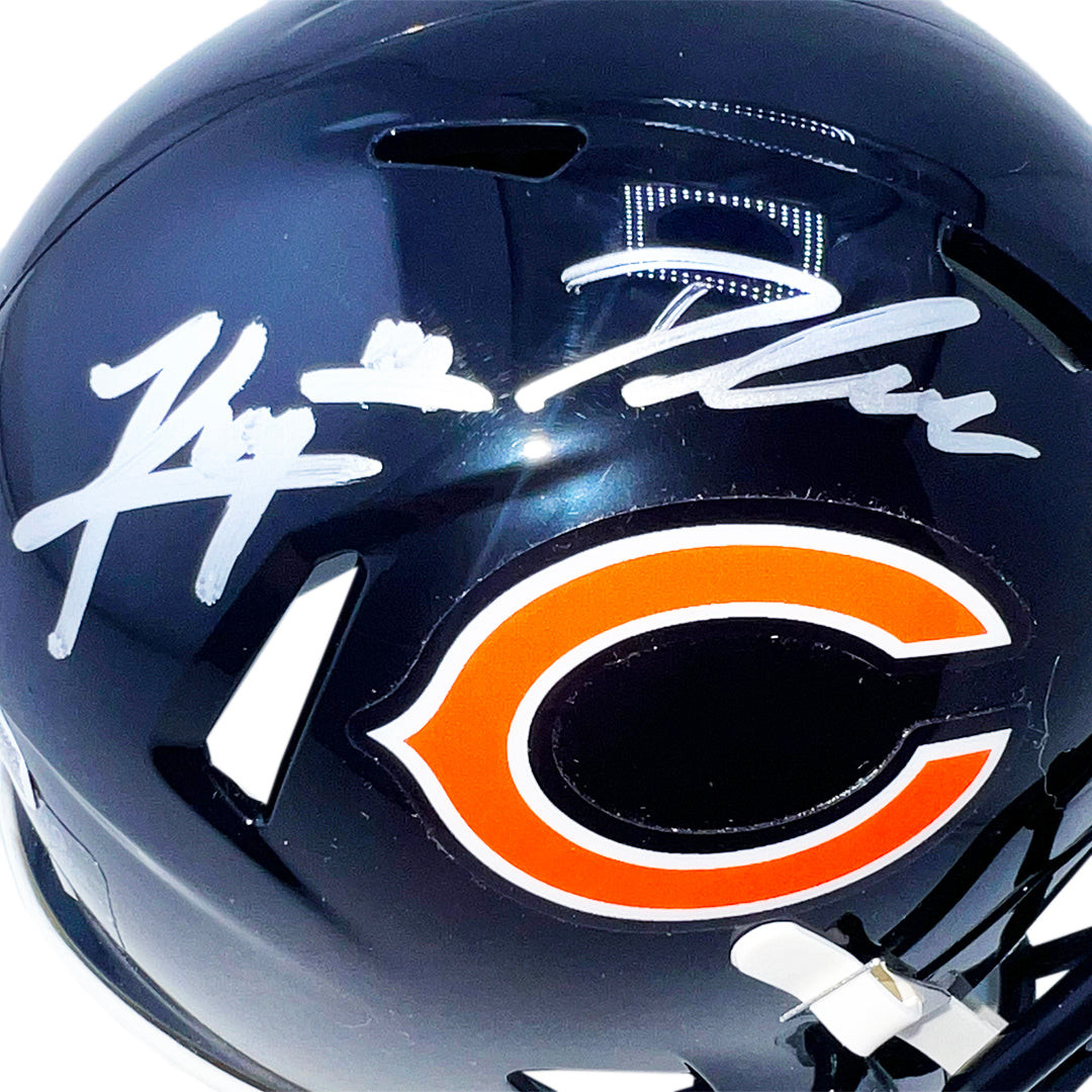 Kyle Monangai and D'Andre Swift Signed Chicago Bears Speed Mini