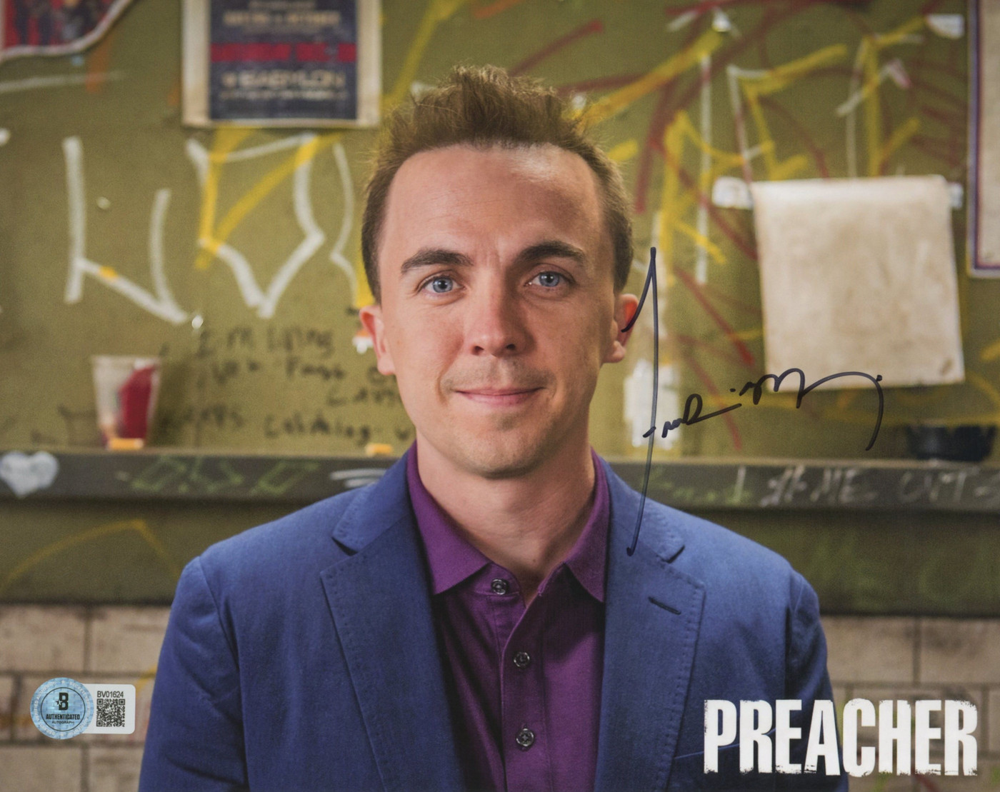 Frankie Muniz Preacher Authentic Signed 8x10 Horizontal Photo BAS 2