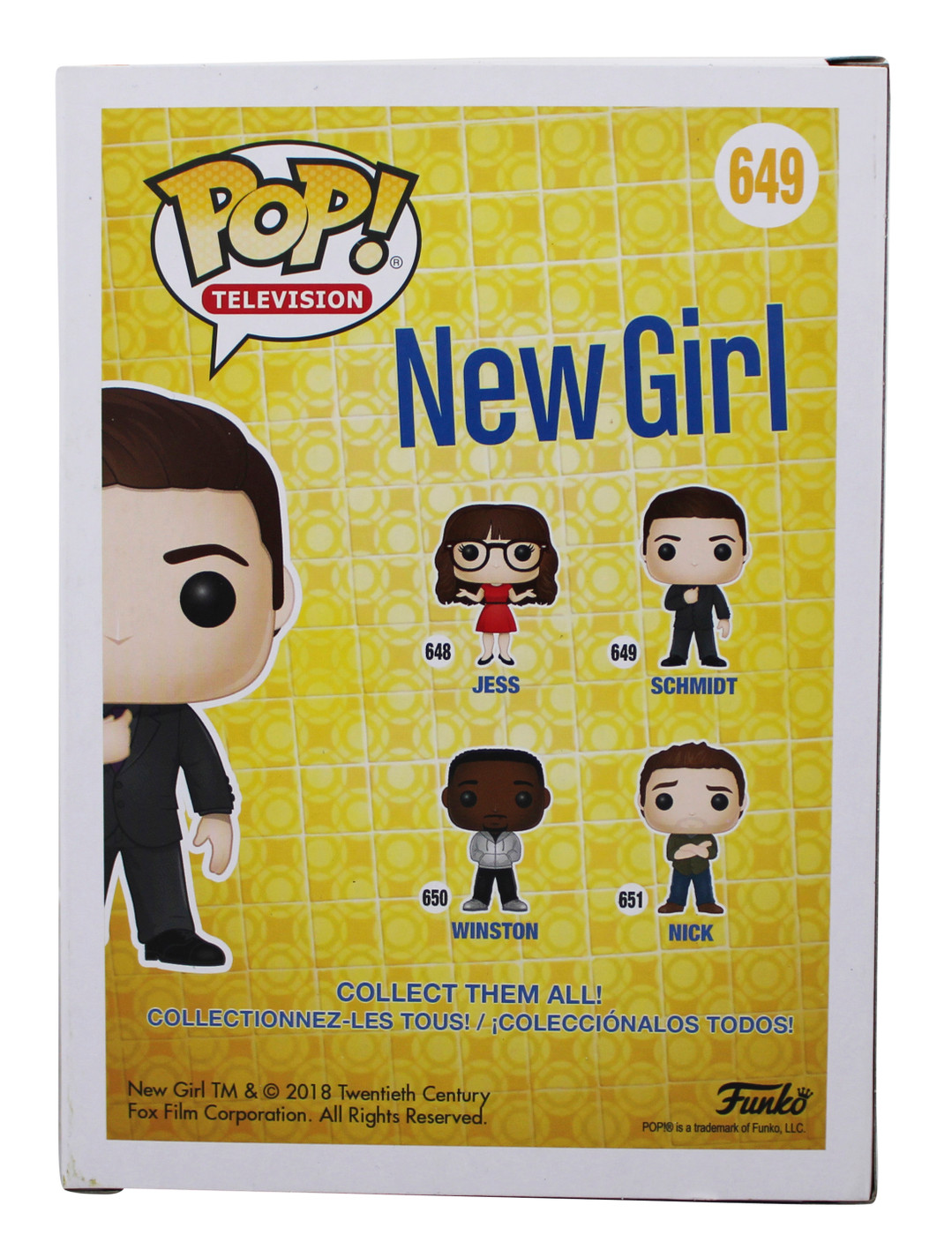Max Greenfield New Girl Signed Schmidt #649 Funko Pop Vinyl Figure BAS #BQ56219