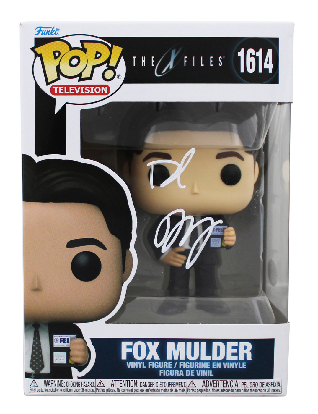 David Duchovny The X-Files Signed Fox Mulder #1614 Funko Pop Figure JSA #CI32783