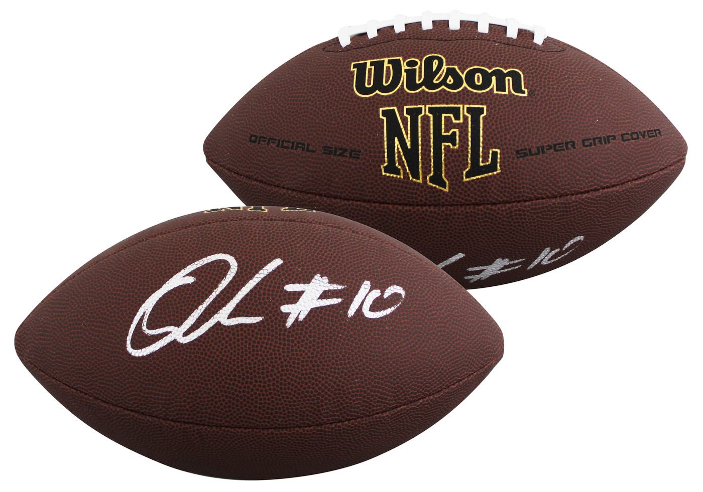 Browns Quinshon Judkins Signed Wilson Super Grip Football W/ Case BAS Witnessed