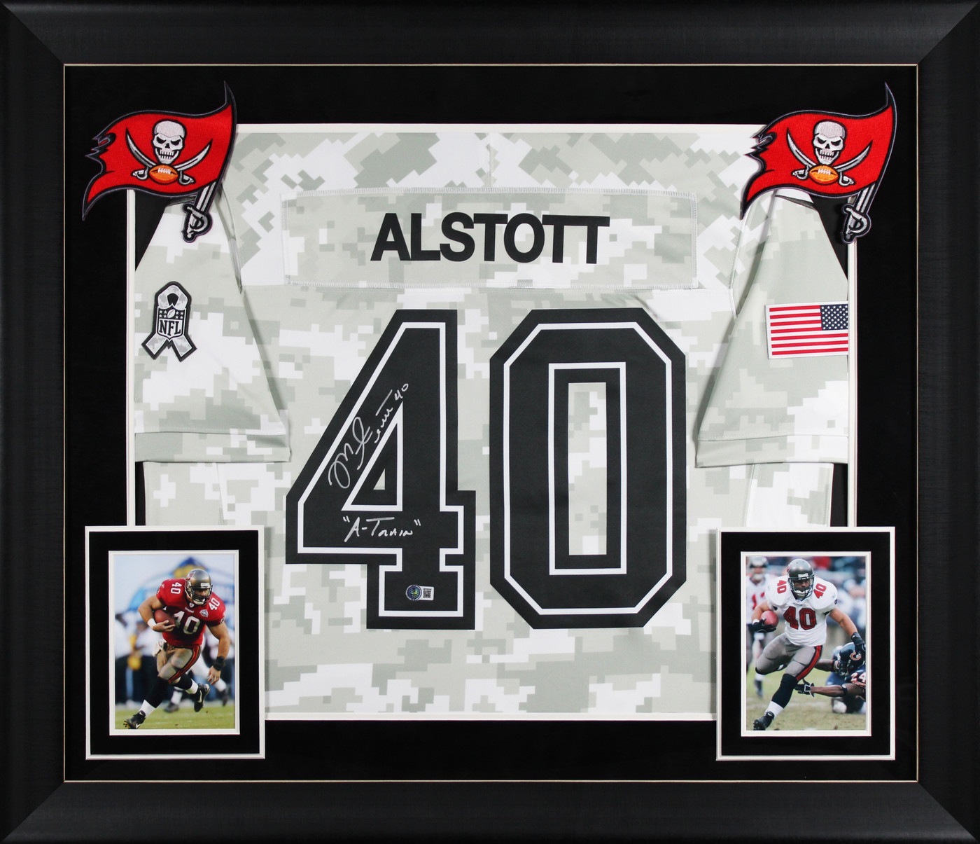 Buccaneers Mike Alstott "A-Train" Signed STS Nike Limited Framed Jersey BAS Wit