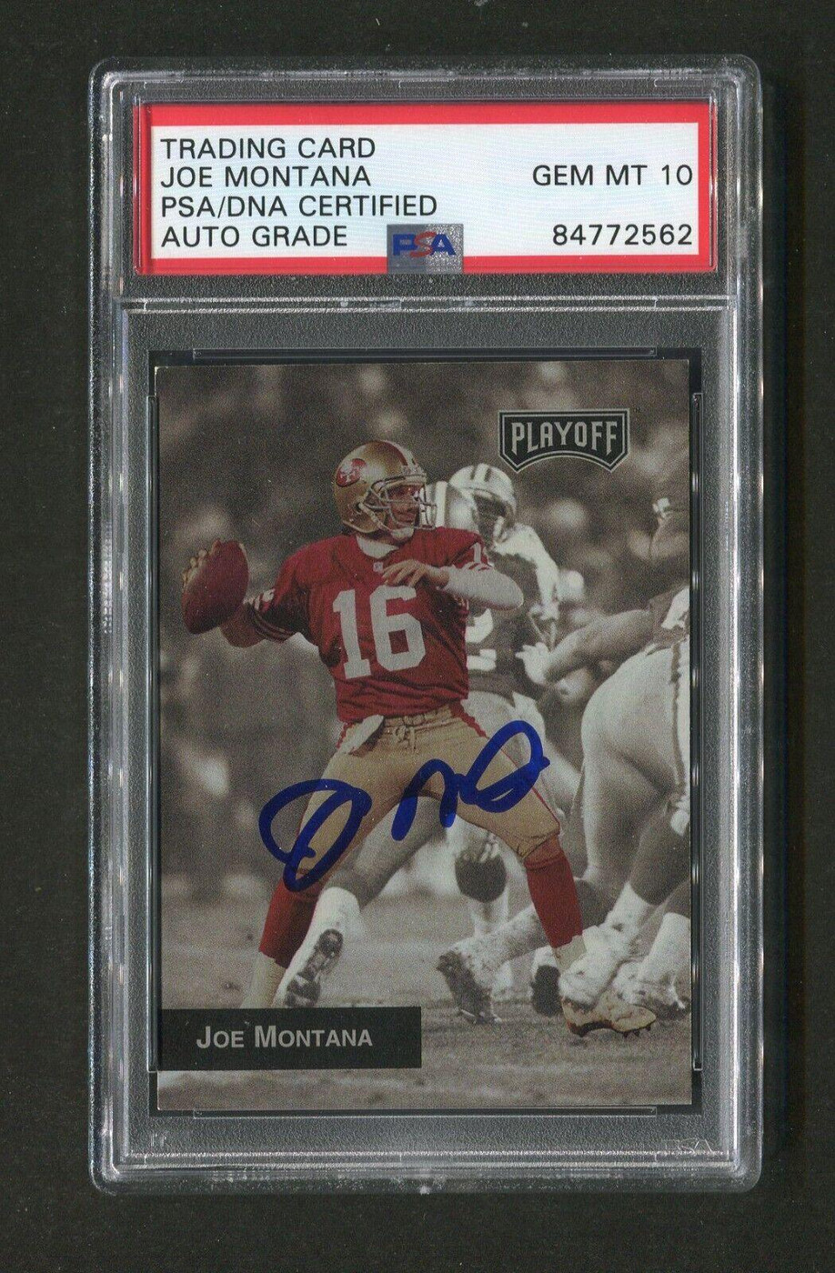 1993 Joe Montana PSA/DNA Authentic Autograph Playoff Signed Football Card