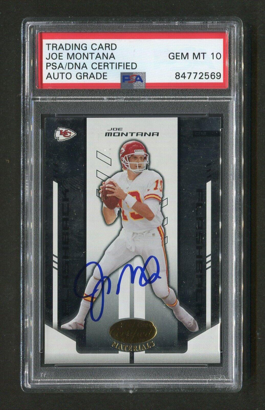 2004 Joe Montana PSA/DNA Authentic Autograph Leaf Certified Signed