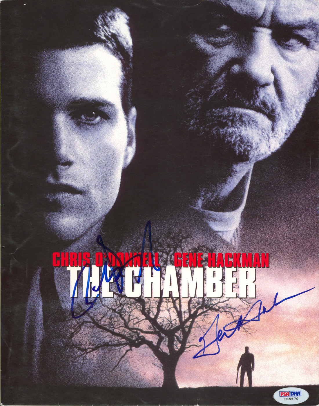 Gene Hackman & Chris O'Donnell The Chamber Authentic Signed Folder PSA I85670