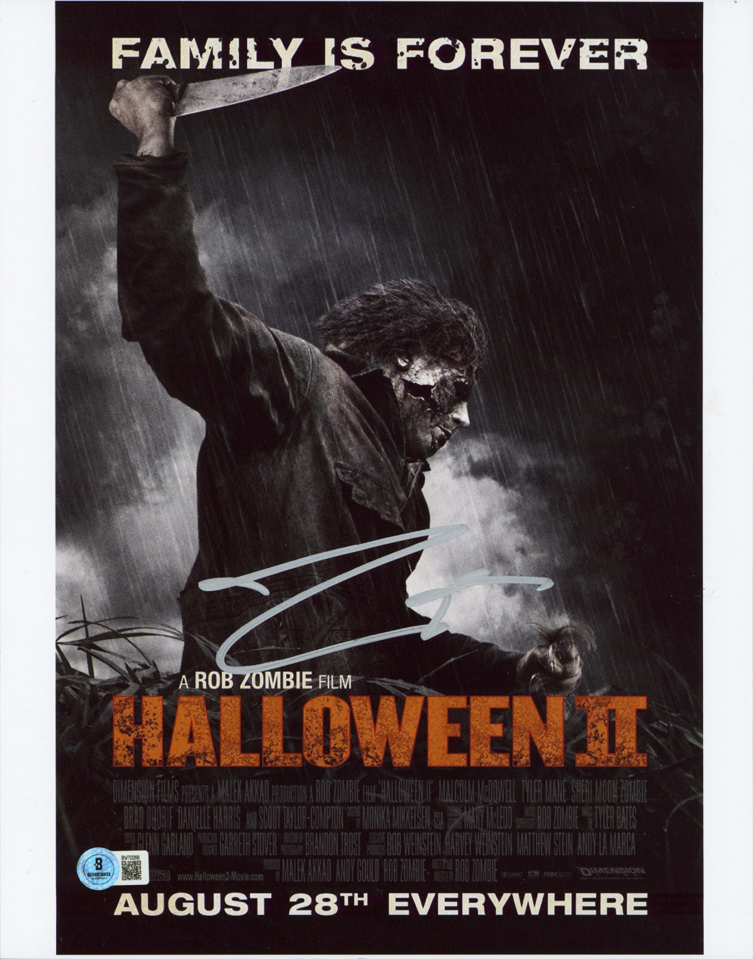 Rob Zombie Halloween II Authentic Signed 11x14 Vertical Photo BAS #BV70266