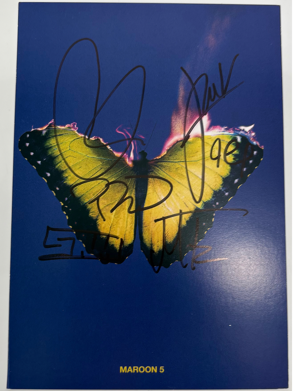 Maroon 5 "Love is Like" Sea Blue Green Vinyl (Signed Art Card)