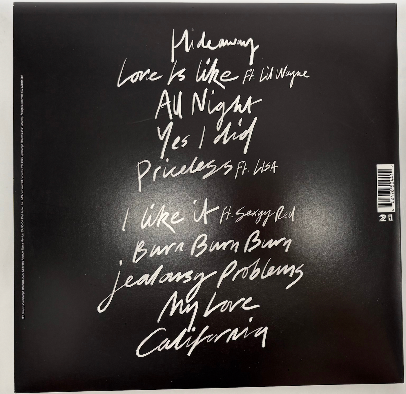 Maroon 5 "Love is Like" Sea Blue Green Vinyl (Signed Art Card)