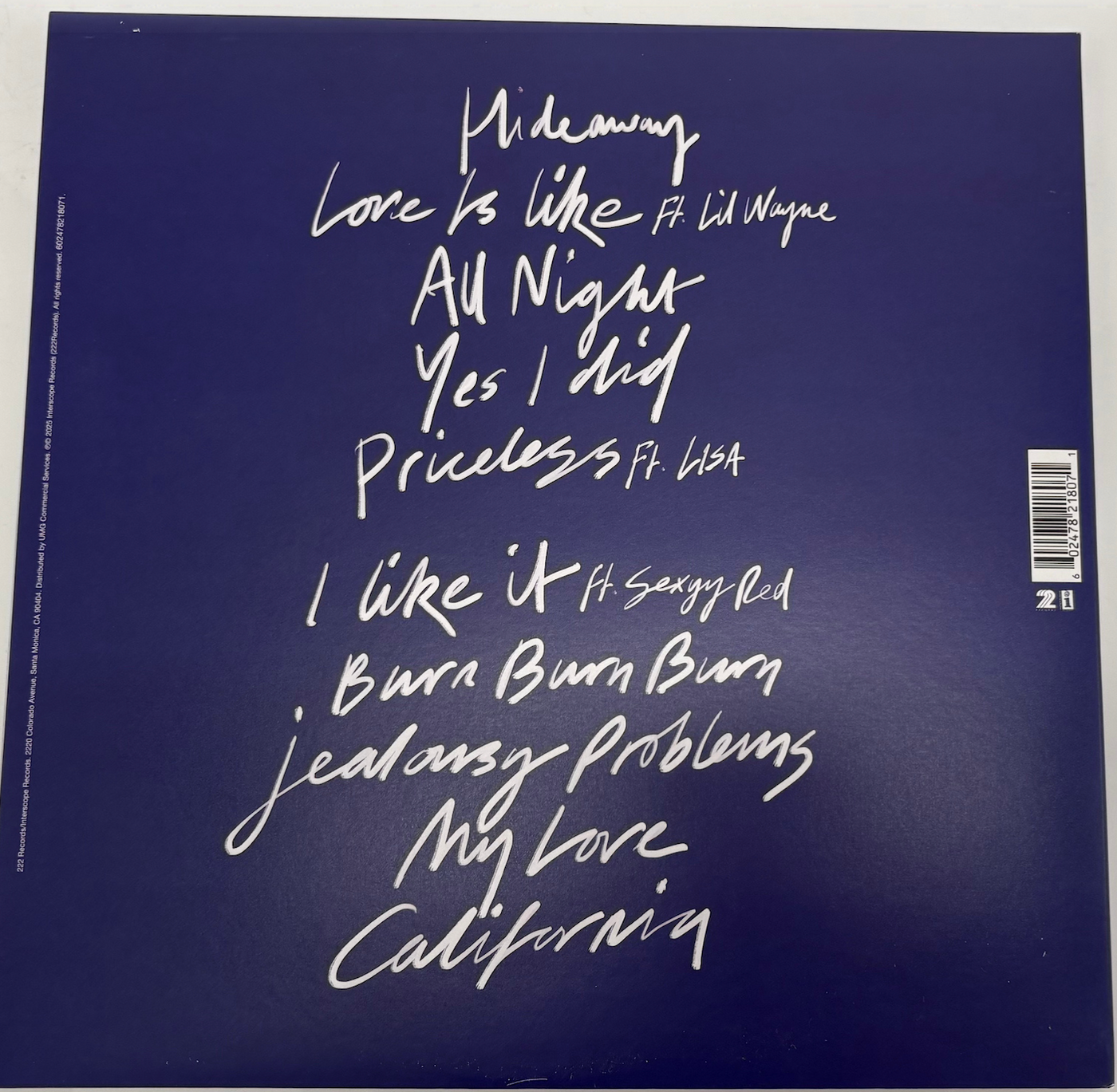 Maroon 5 "Love is Like" Translucent Yellow Vinyl (Signed Art Card)