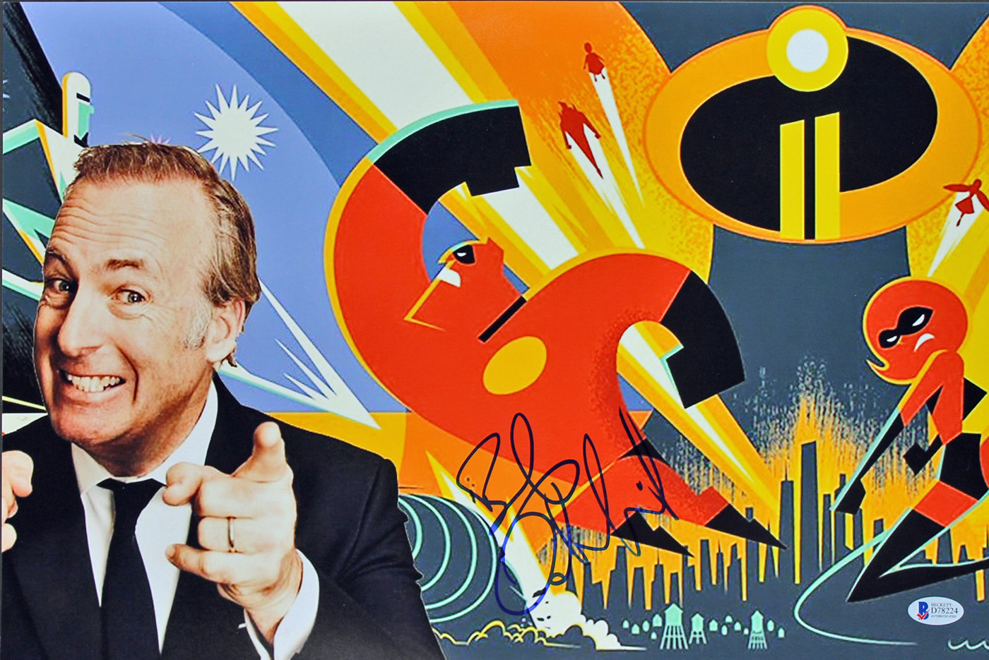 Bob Odenkirk The Incredibles 2 Authentic Signed 12x18 Photo BAS #D78224