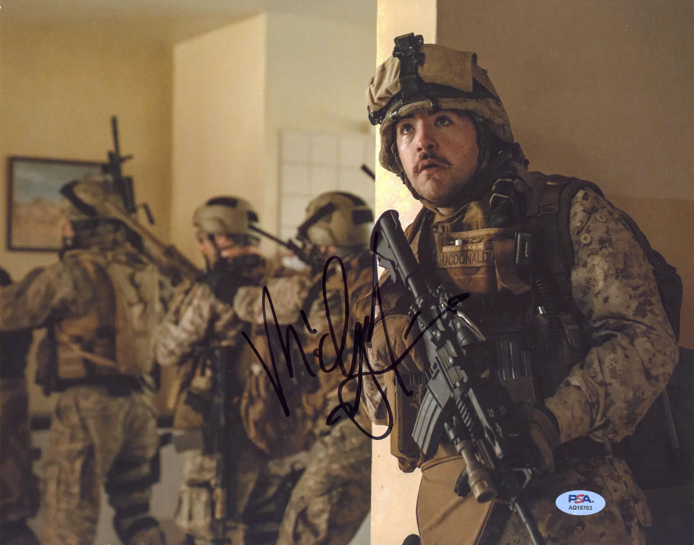 Michael Gandolfini Warfare Authentic Signed 11x14 Horizontal Photo PSA #AQ16763