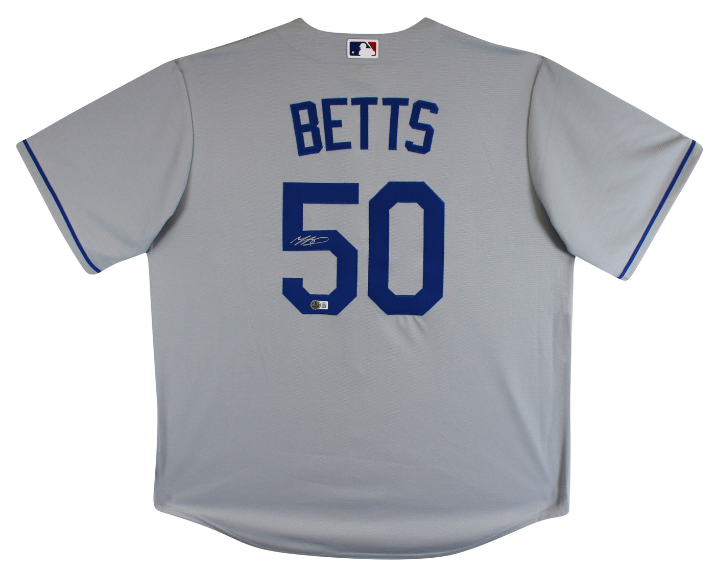 Dodgers Mookie Betts Authentic Signed Gray Nike Jersey Autographed BAS