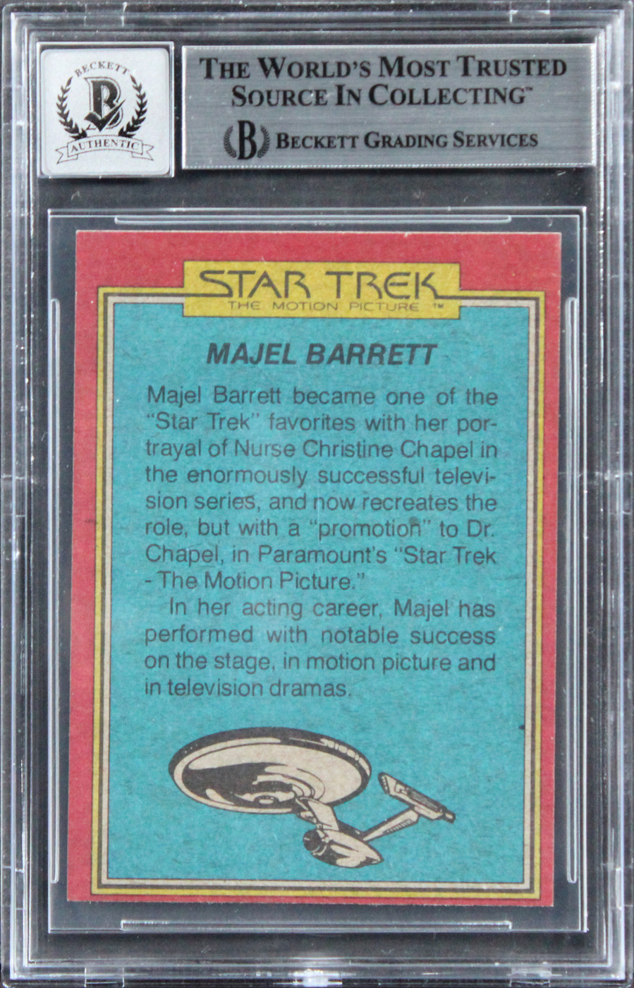 William Shatner Signed 1979 Star Trek #63 Star Explorer Card Auto 10! BAS Slab