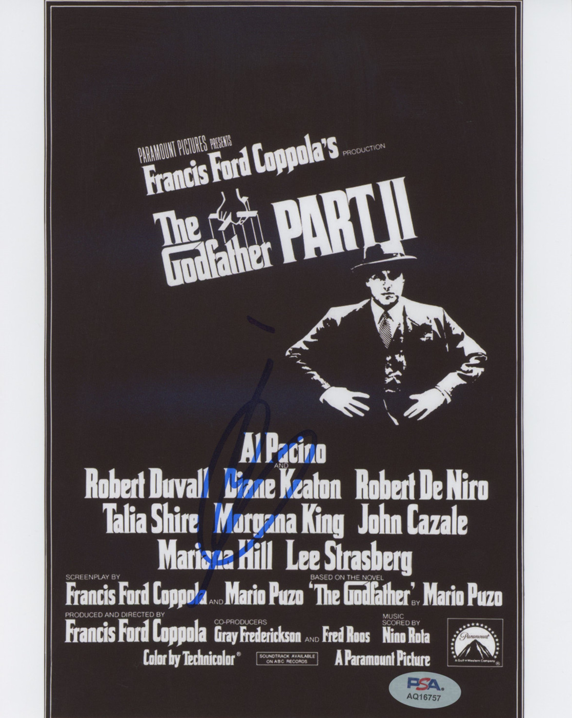 Al Pacino The Godfather Part 2 Authentic Signed 8x10 Photo PSA/DNA #AQ16757