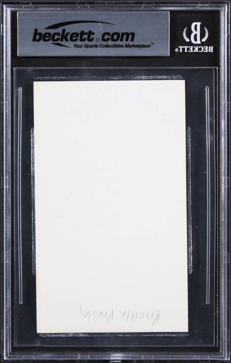 Priscilla Presley The Naked Gun Authentic Signed 3x5 Index Card BAS Slabbed 2