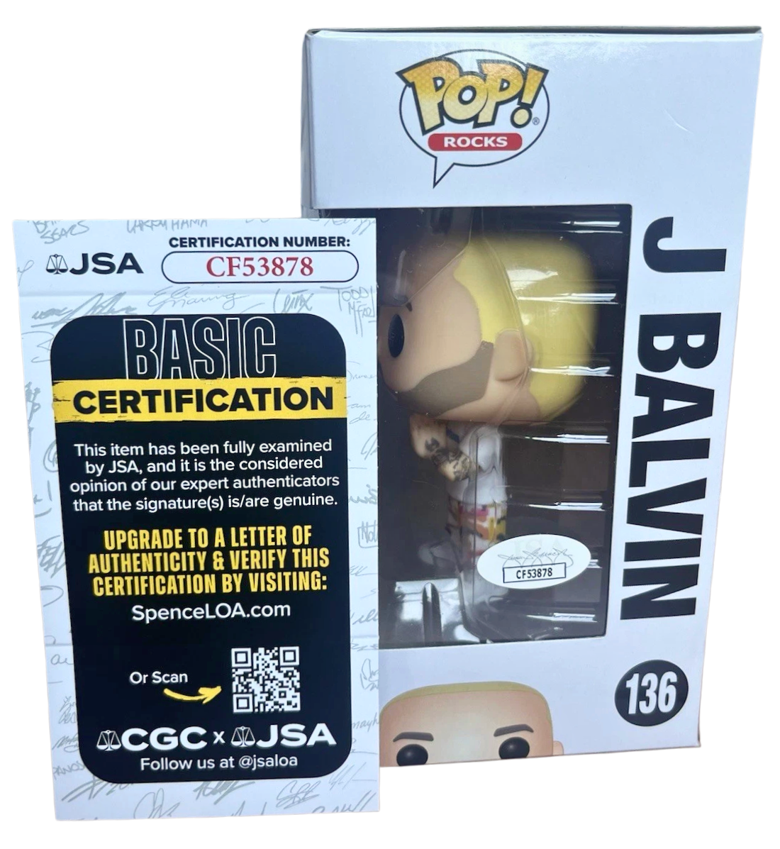 J Balvin Signed Funko Pop