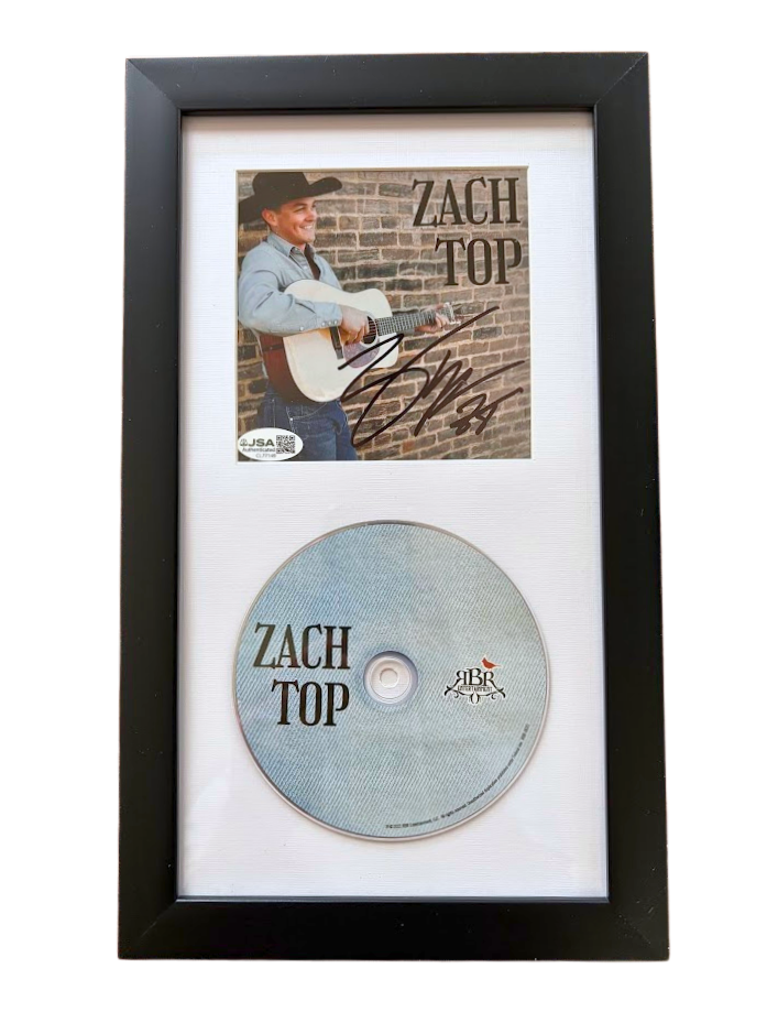 Zach Top Signed Self Titled Booklet + CD Framed