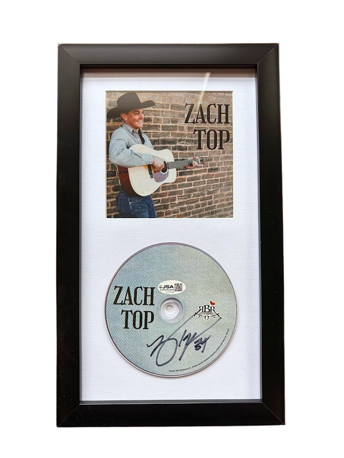 Zach Top Booklet + Signed CD Framed