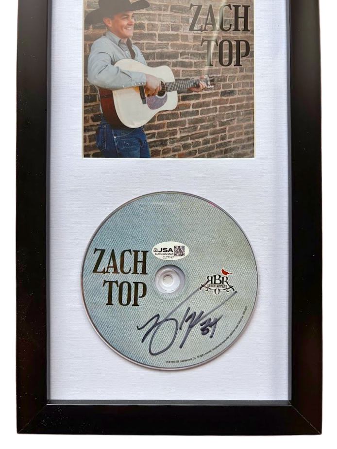 Zach Top Booklet + Signed CD Framed