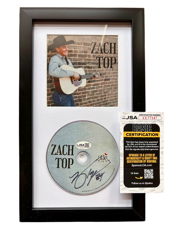 Zach Top Booklet + Signed CD Framed