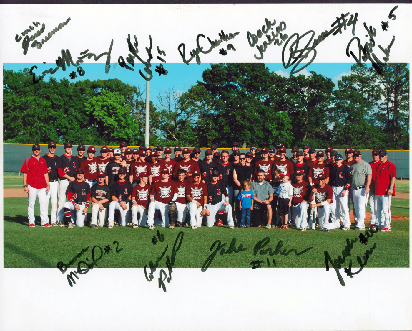Chiefs Patrick Mahomes Signed 11x14 2013 High School Baseball Team Photo PSA/DNA