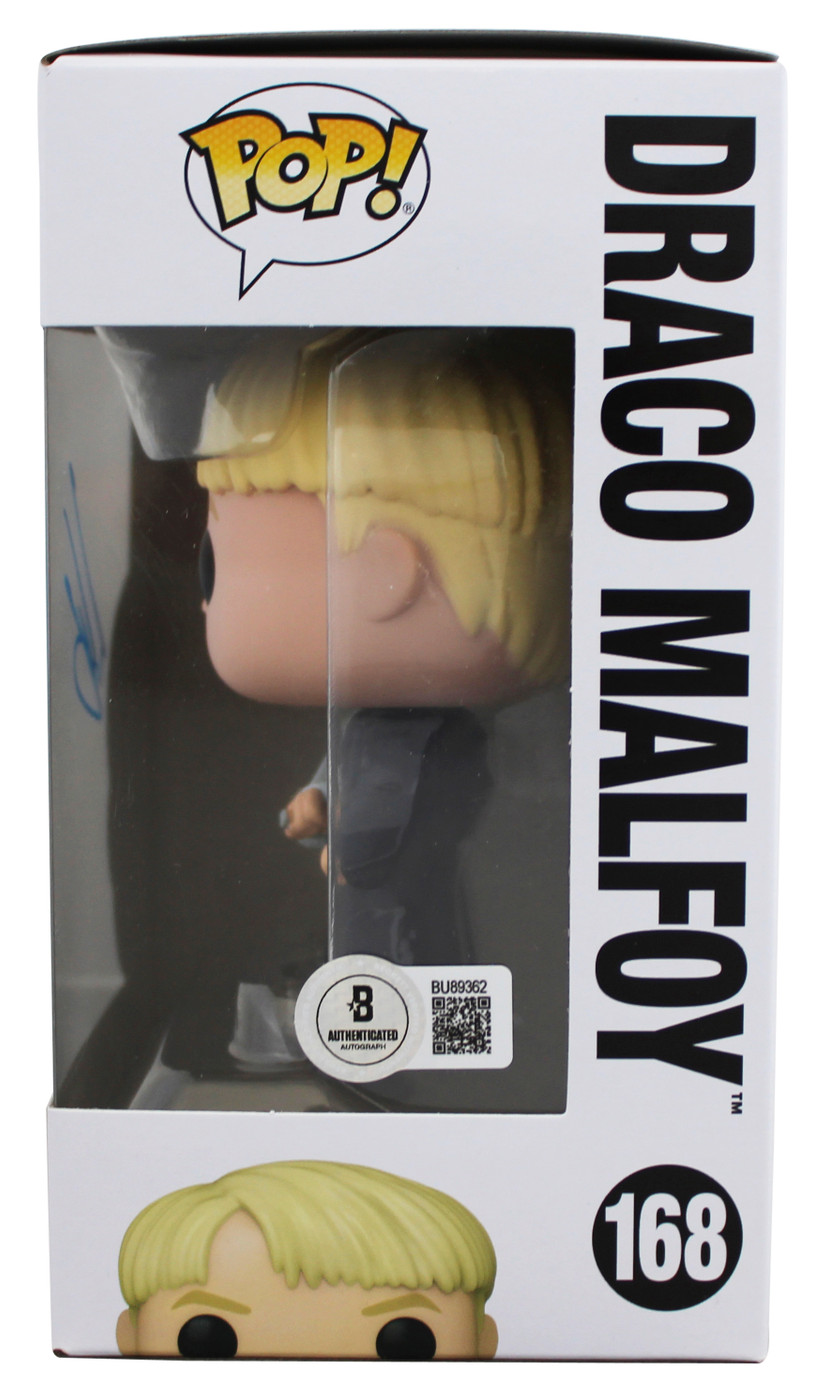 Tom Felton Harry Potter Signed Draco Malfoy #168 Funko Pop Figure BAS #BU89362
