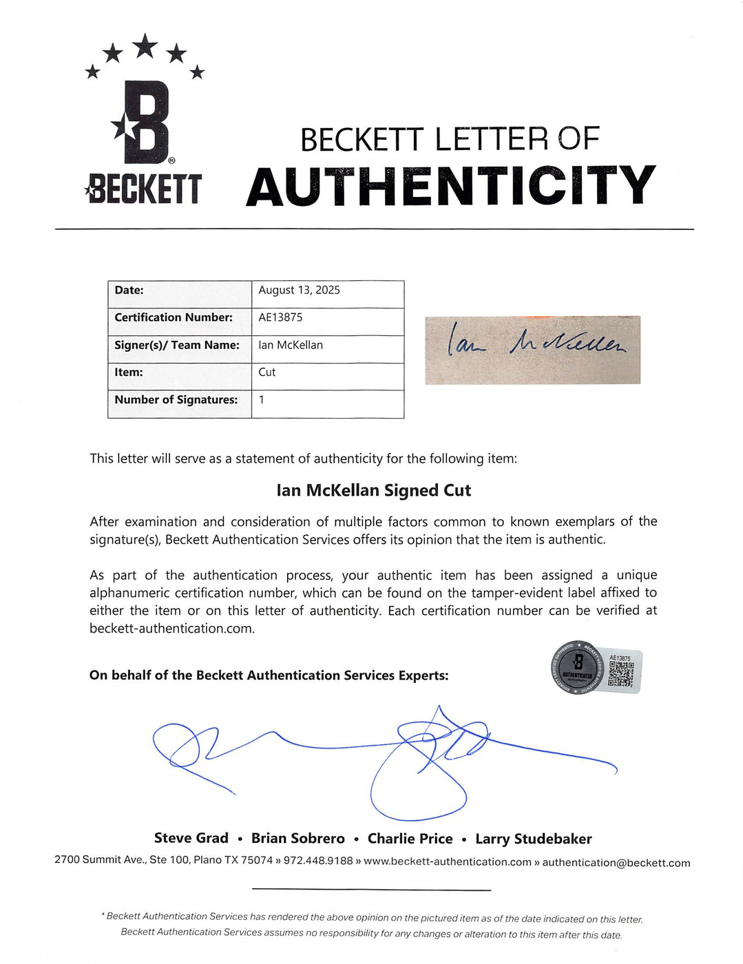 Ian McKellen & Viggo Mortensen Lord of the Rings Signed Framed Display BAS