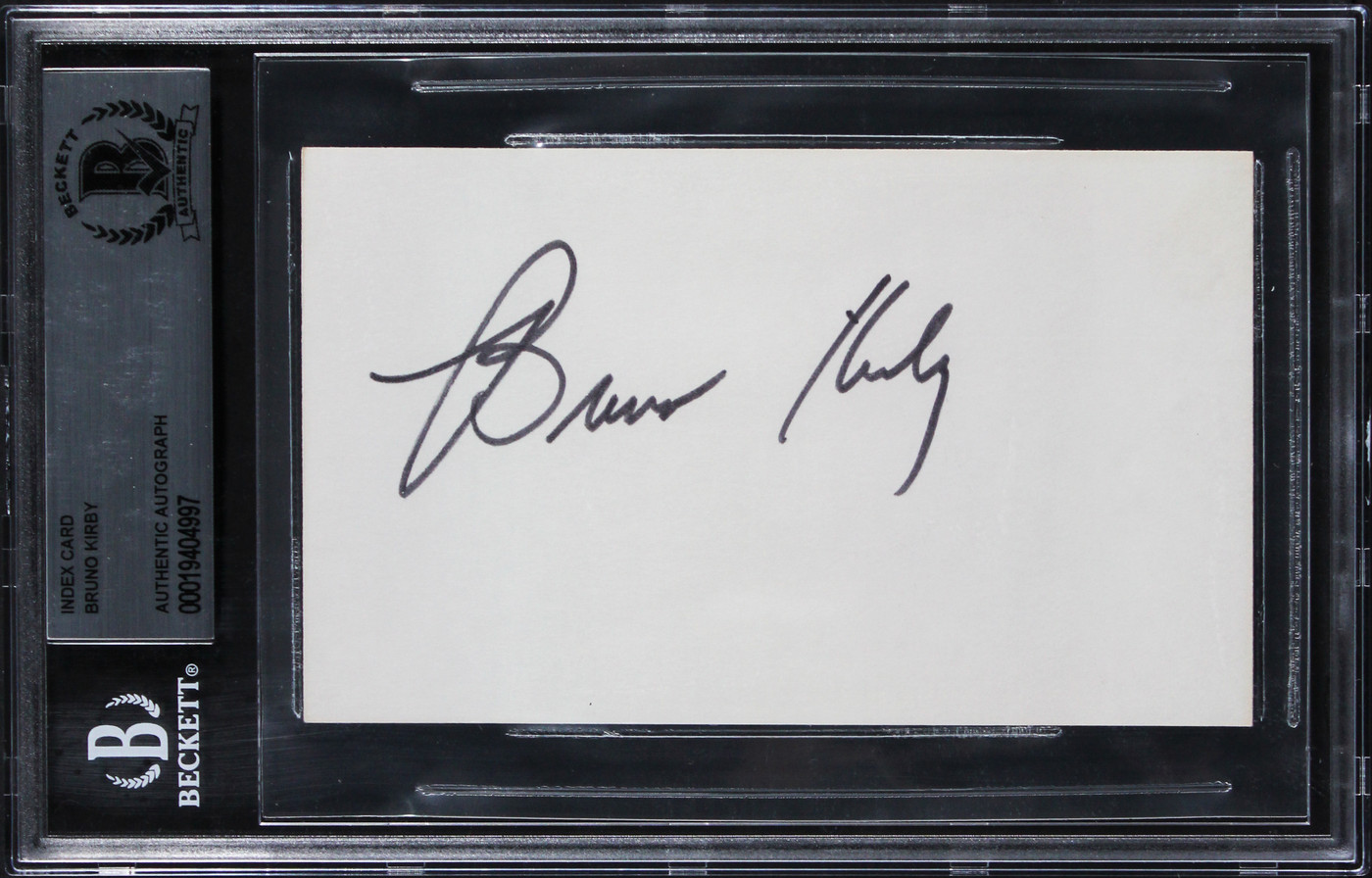 Bruno Kirby City Slickers Authentic Signed 3x5 Index Card BAS Slabbed 2