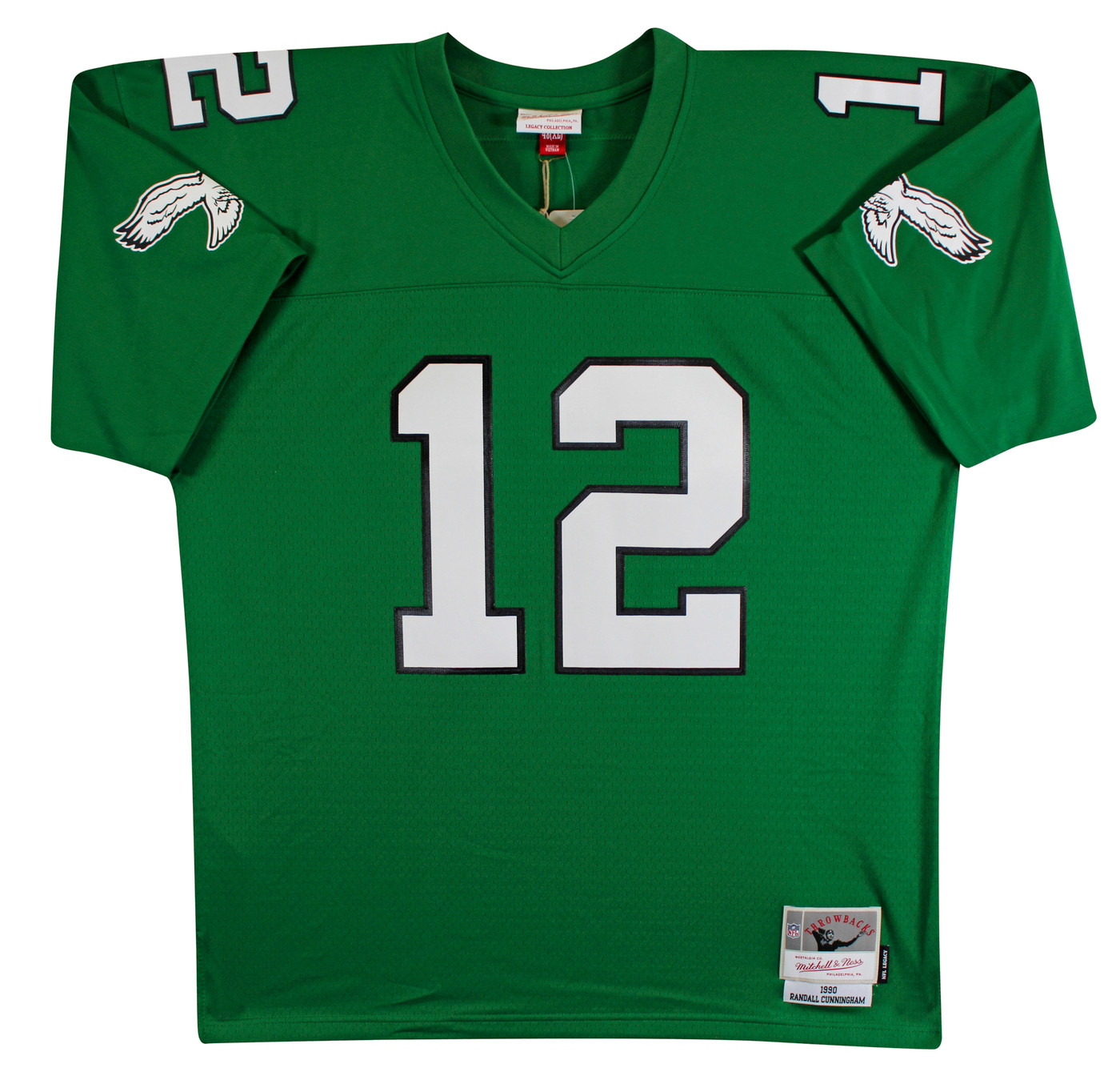 Eagles Randall Cunningham Signed Green Mitchell & Ness Jersey BAS Witnessed