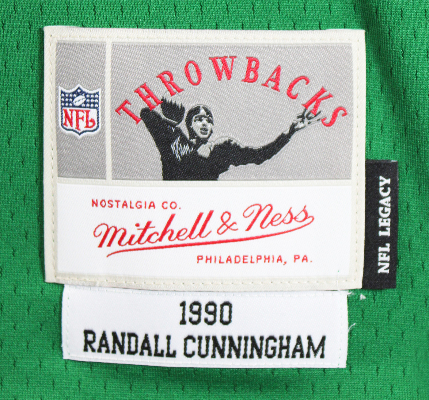 Eagles Randall Cunningham Signed Green Mitchell & Ness Jersey BAS Witnessed