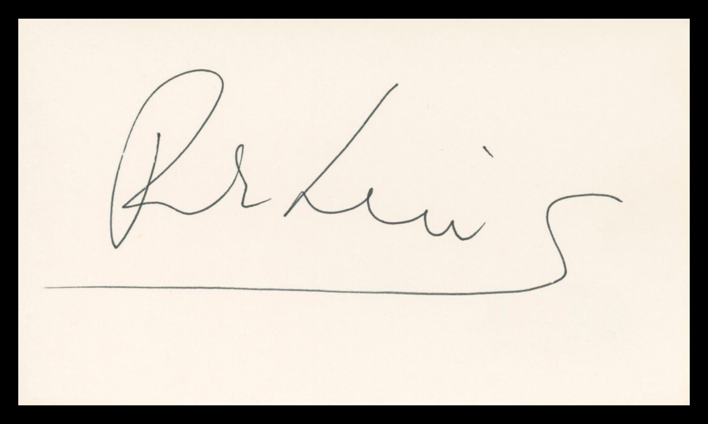 Richard Lewis Robin Hood: Men in Tights  Signed 3x5 Index Card BAS #BU64803