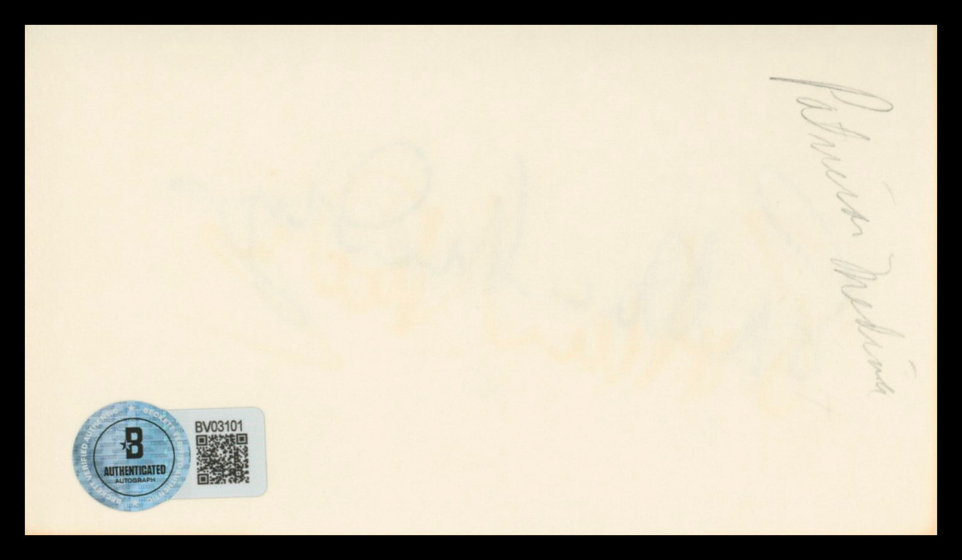 Patricia Medina Mr. Arkadin Authentic Signed 3x5 Index Card BAS #BV03101