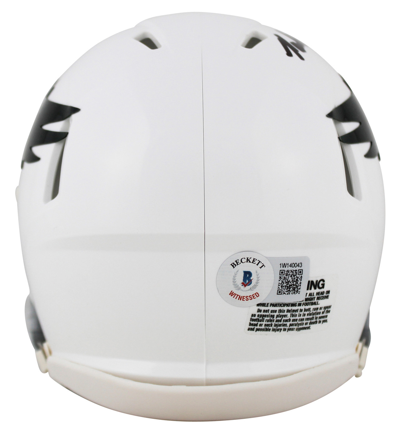 Eagles Randall Cunningham Signed 1969-73 TB Speed Mini Helmet W/ Case BAS Wit