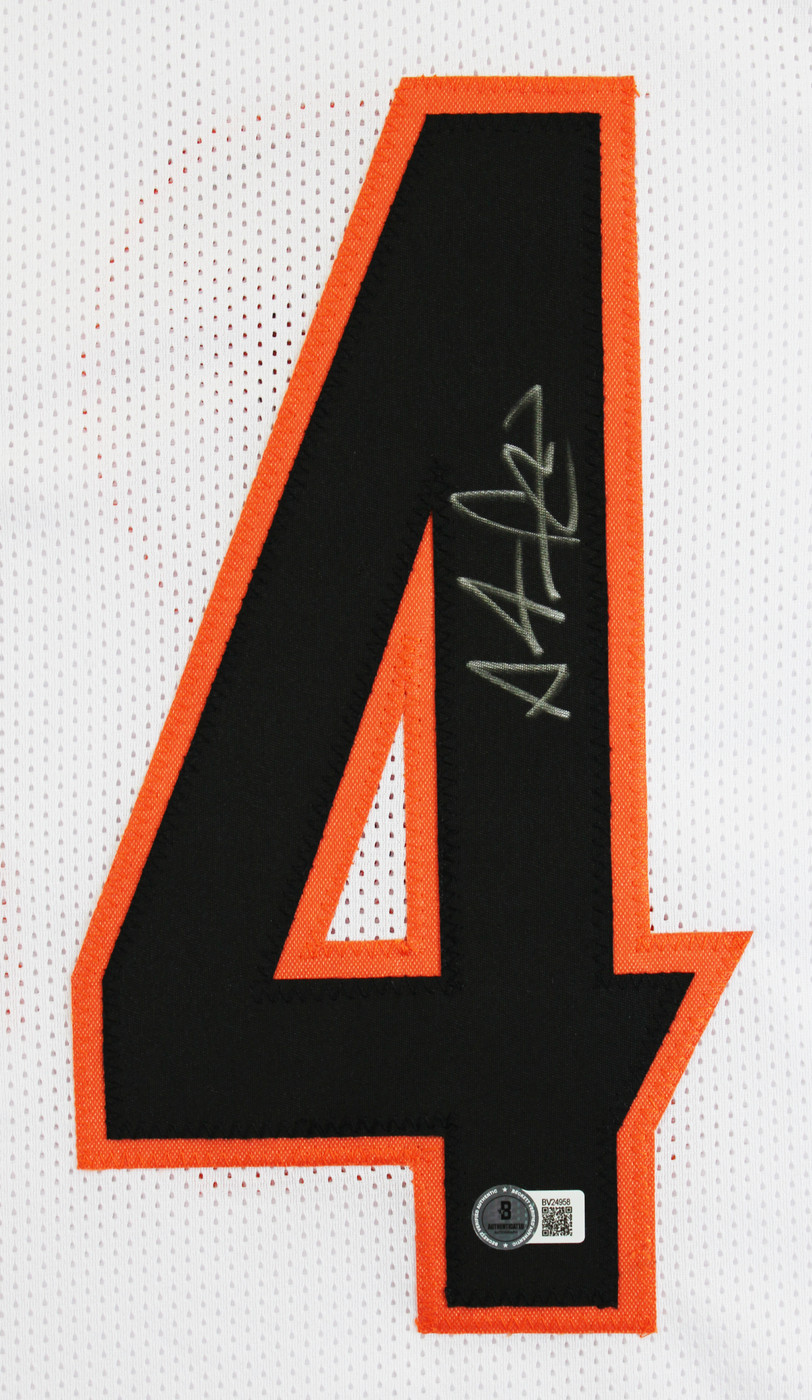 Adam "Pacman" Jones Authentic Signed White Pro Style Jersey Autographed BAS