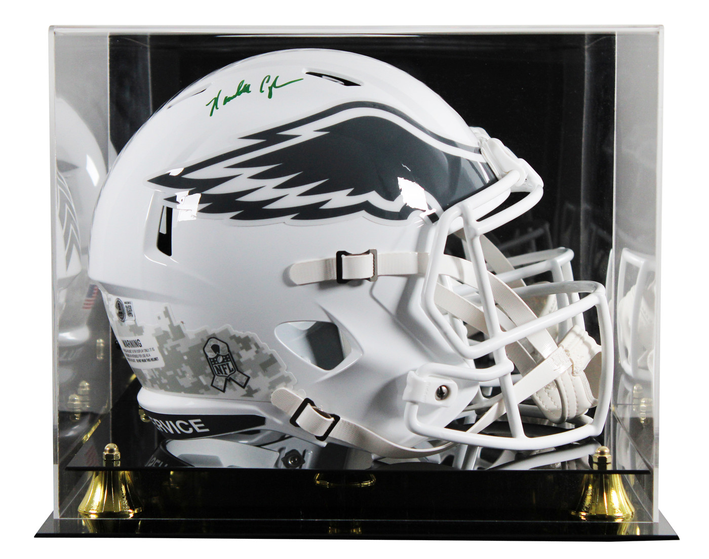 Eagles Randall Cunningham Signed STS III F/S Speed Rep Helmet W/ Case BAS W