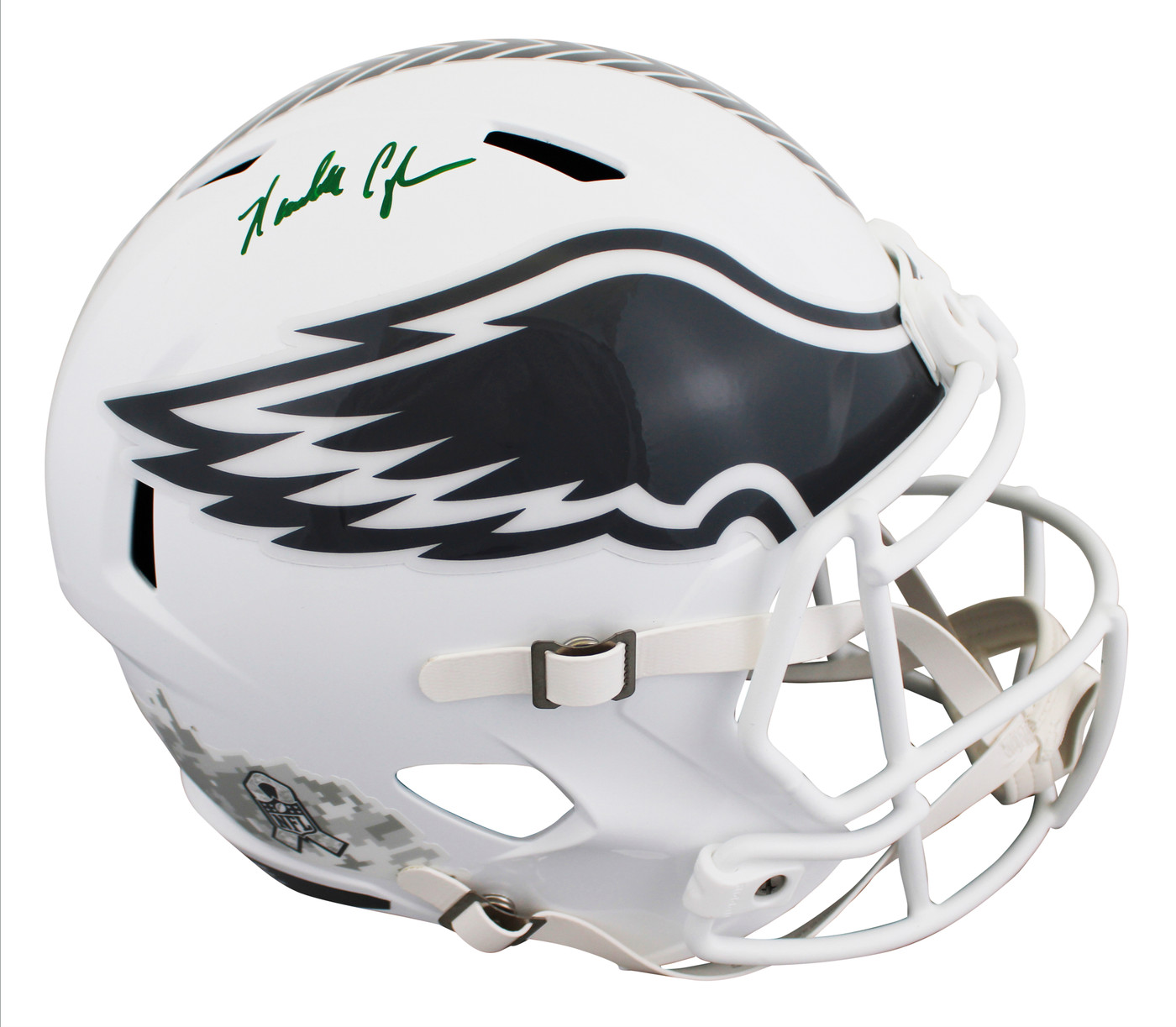 Eagles Randall Cunningham Signed STS III F/S Speed Rep Helmet W/ Case BAS W
