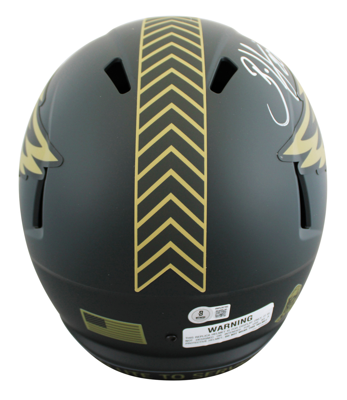 Eagles Brian Dawkins Signed STS IV Full Size Speed Rep Helmet BAS Witnessed