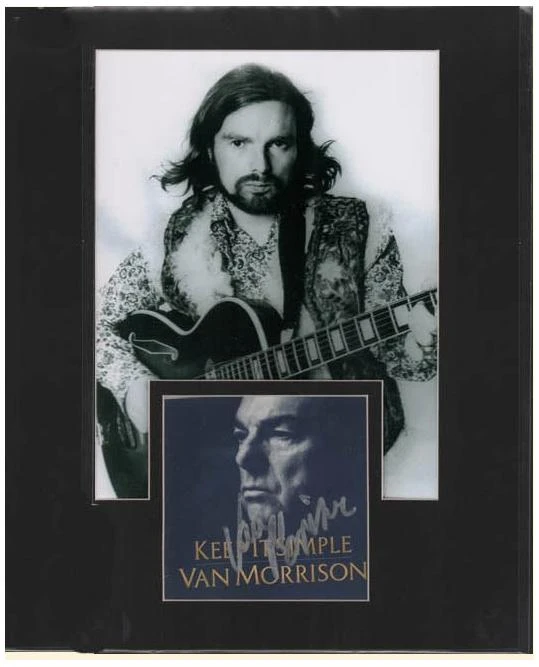Van Morrison Keep It Simple Cd Autographed Framed Matted Photo Display