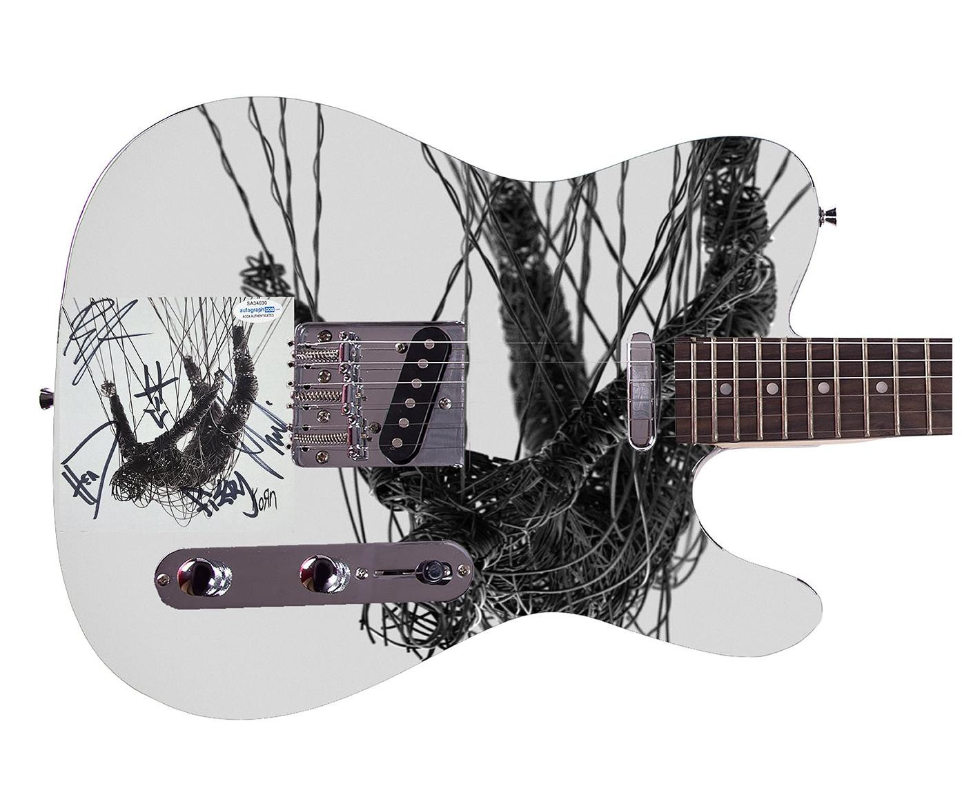 Korn Signed Autographed The Nothing Album CD Custom Graphics Photo Guitar ACOA Version 2
