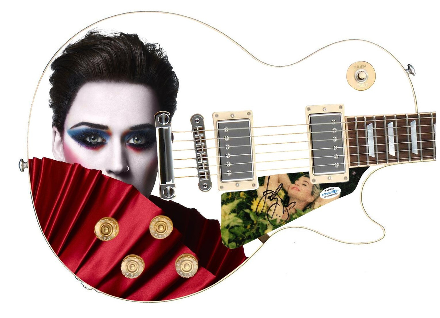 Katy Perry Signed Custom Graphics Photo Guitar Lp Cd Album ACOA Version 2