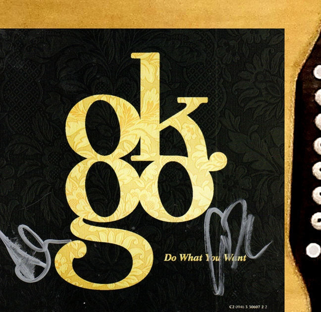 OK GO Signed X2 Autographed CD Cover Acoustic Guitar