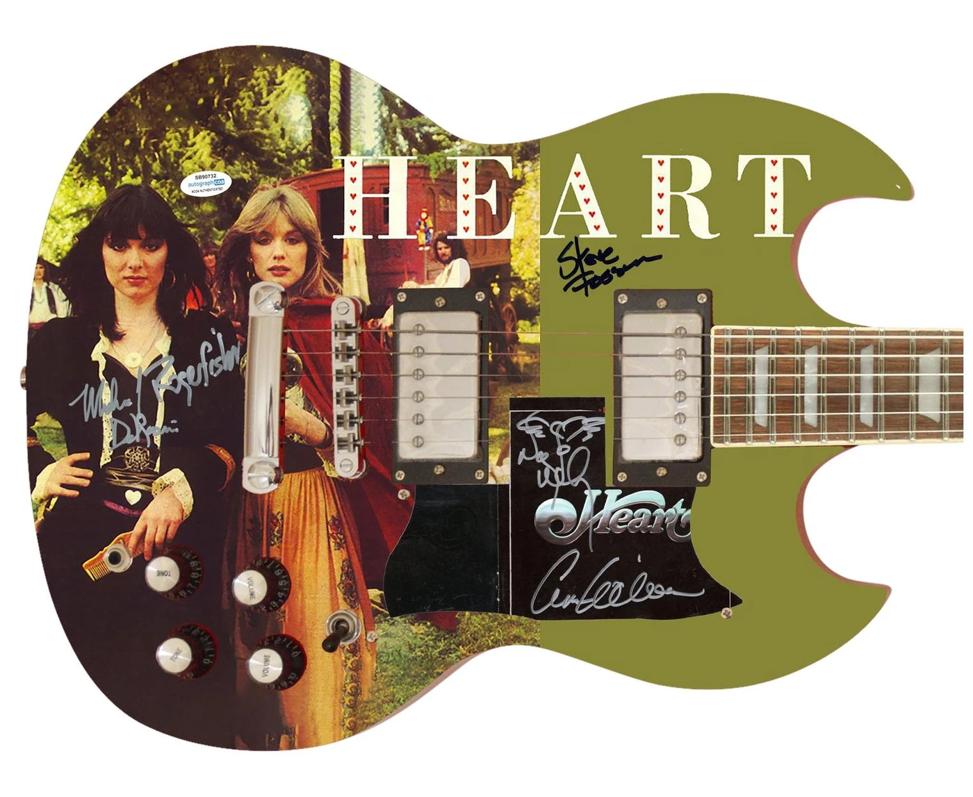 Heart Signed Little Queen Album Cd Custom Graphics Guitar Exact Proof ACOA