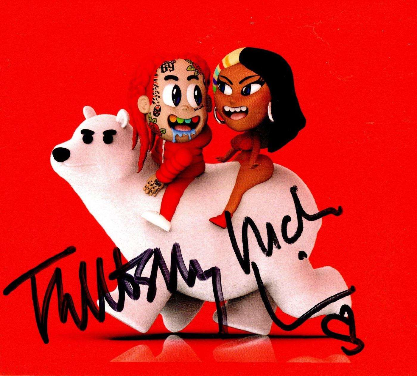 Tekashi 69 6ix9ine & Nicki Minaj Autographed Trollz CD Signed