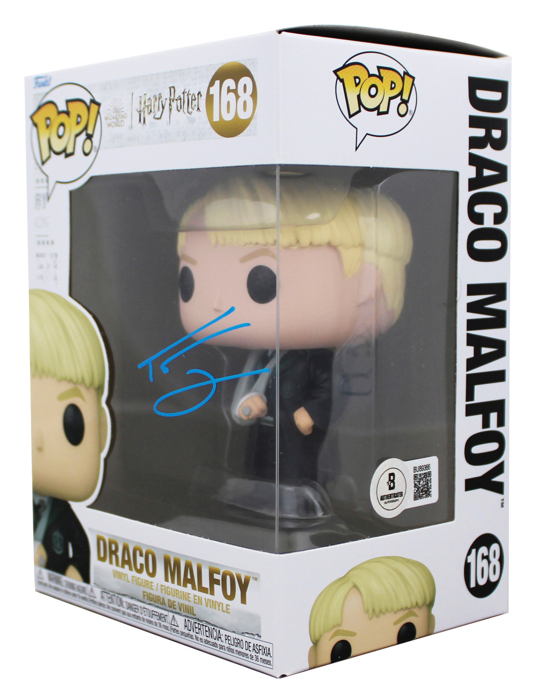 Tom Felton Harry Potter Signed Draco Malfoy #168 Funko Pop Vinyl