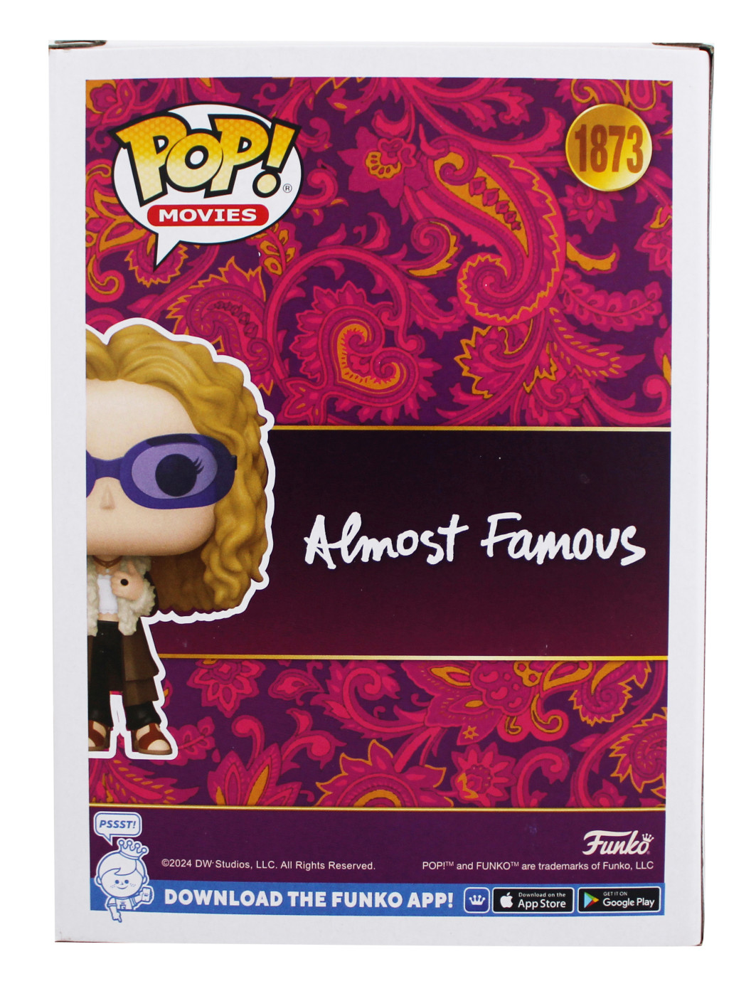 Kate Hudson Almost Famous Signed Penny Lane #1873 Funko Pop Vinyl Figure BAS