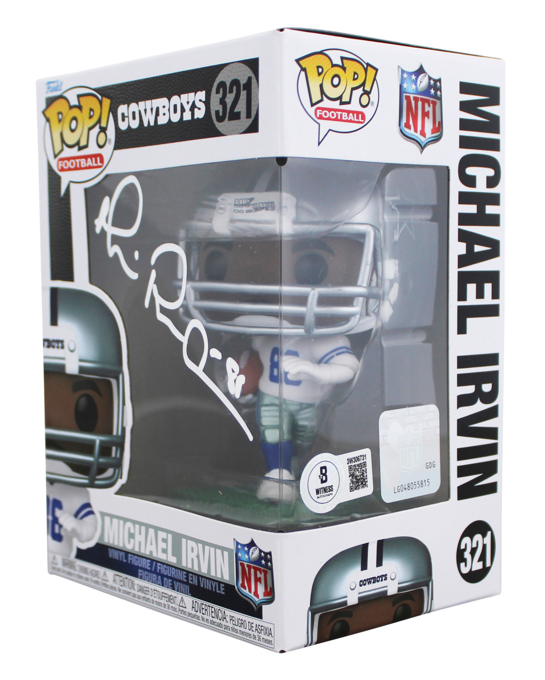 Cowboys Michael Irvin Authentic Signed #321 Funko Pop Vinyl Figure