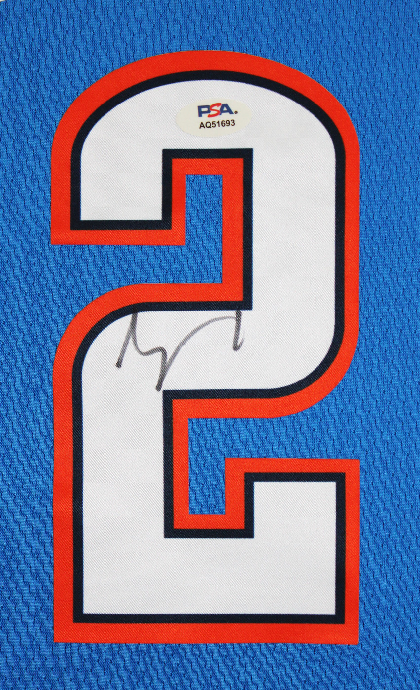 Thunder Shai Gilgeous-Alexander Signed Blue Nike Icon Finals Edition Jersey PSA