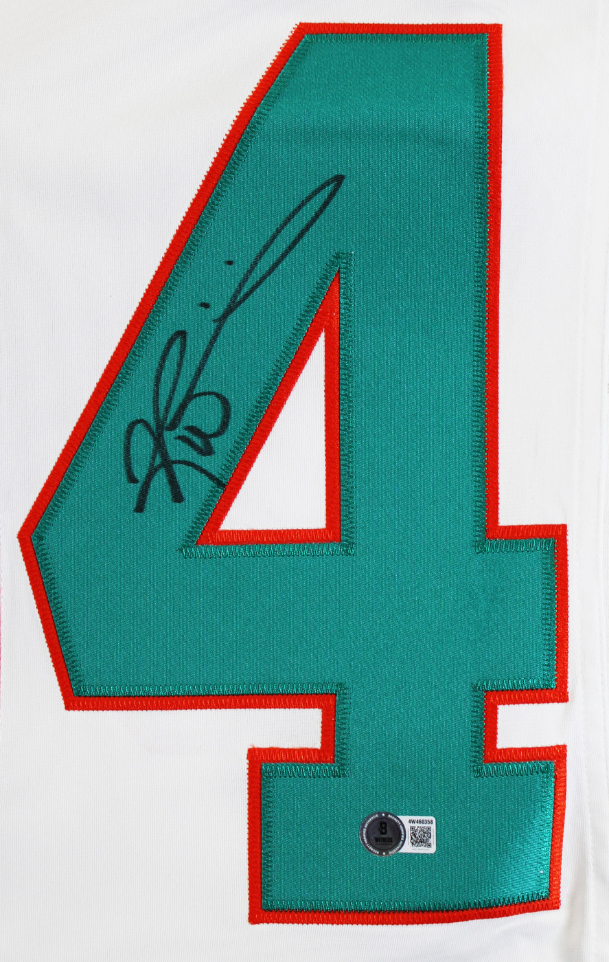 Dolphins Ricky Williams Authentic Signed White Nike Limited Jersey BAS Witness 2