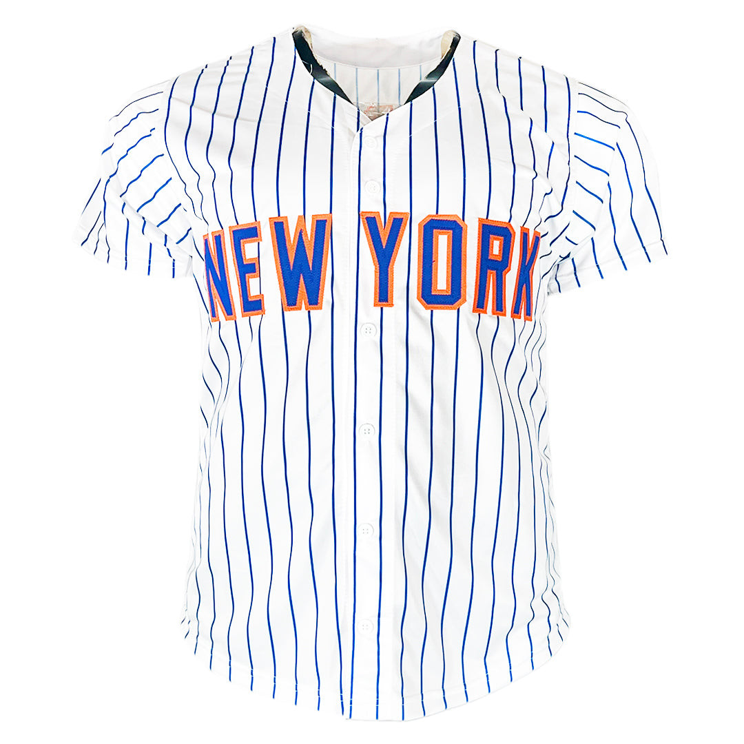 Carlos Mendoza Signed New York Baseball Jersey (JSA)
