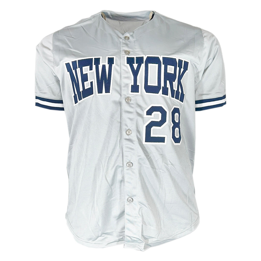 Sparky Lyle Signed 77-78 WS Champs Inscription New York Grey Baseball Jersey (JSA)